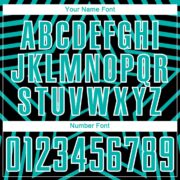 Custom Black Aqua-White Stars Sublimation Soccer Uniform Jersey - Image 3