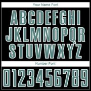 Custom Black Midnight Green-White Curved And Wavy Lines Sublimation Soccer Uniform Jersey - Image 3