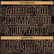 Custom Black Old Gold Abstract Hexagon Sublimation Soccer Uniform Jersey - Image 3