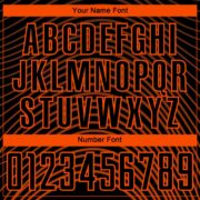 Custom Black Orange Gradient Geometric Lines Sublimation Soccer Uniform Jersey - Image 3