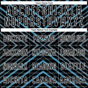 Custom Black Panther Blue-White Stripes Sublimation Soccer Uniform Jersey - Image 4