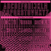 Custom Black Pink Geometric Lines Sublimation Soccer Uniform Jersey - Image 4