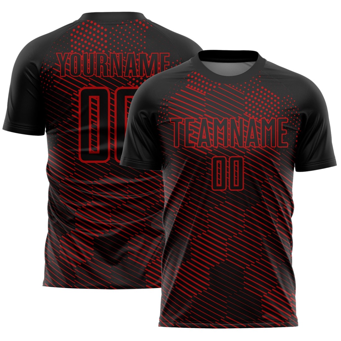 Custom-Black-Red-Abstract-Hexagon-Sublimation-Soccer-Uniform-Jersey.jpg Custom Black Red Abstract Hexagon Sublimation Soccer Uniform Jersey - Image 1