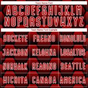 Custom Black Red-White Hexagons Pattern Sublimation Soccer Uniform Jersey - Image 4