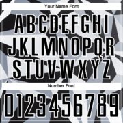 Custom Black White Geometric Pattern Sublimation Soccer Uniform Jersey - Image 3