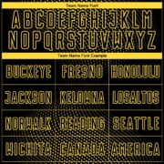 Custom Black Yellow Geometric Lines Sublimation Soccer Uniform Jersey - Image 4