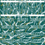 Custom Midnight Green White Curved And Wavy Lines Sublimation Soccer Uniform Jersey - Image 4