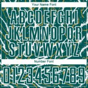 Custom Midnight Green White Curved And Wavy Lines Sublimation Soccer Uniform Jersey - Image 3