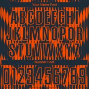 Custom Navy Orange Abstract Triangle Sublimation Soccer Uniform Jersey - Image 3