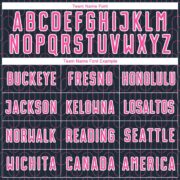 Custom Navy Pink-White Geometric Pattern Sublimation Soccer Uniform Jersey - Image 4