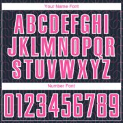 Custom Navy Pink-White Geometric Pattern Sublimation Soccer Uniform Jersey - Image 3