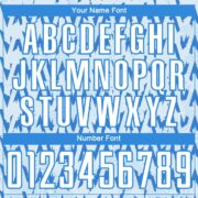 Custom Powder Blue White-Silver Abstract Geometric Pattern Sublimation Soccer Uniform Jersey - Image 3