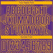 Custom Purple Gold Abstract Hexagon Sublimation Soccer Uniform Jersey - Image 3