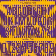 Custom Purple Gold Abstract Triangle Sublimation Soccer Uniform Jersey - Image 3