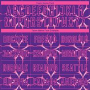 Custom Purple Pink Damask Pattern Sublimation Soccer Uniform Jersey - Image 4