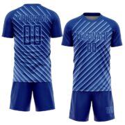 Custom Royal Light Blue Slash Sublimation Soccer Uniform Jersey - Image 2
