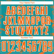 Custom Teal Orange-White Abstract Lines Sublimation Soccer Uniform Jersey - Image 3